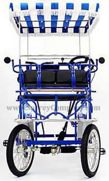 Four (4) wheel Surrey Bike Wide Track Design