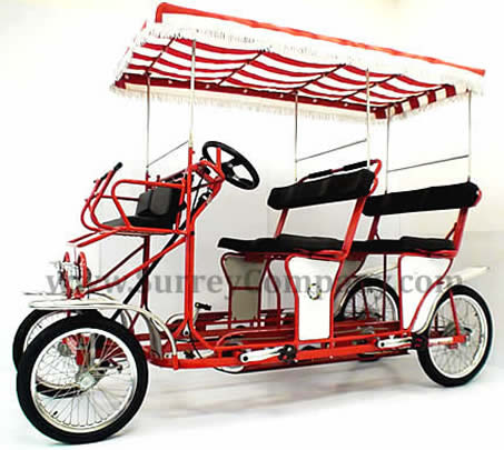 surrey cycle, 4 wheel bicycle, four wheel bike, 4 person bike